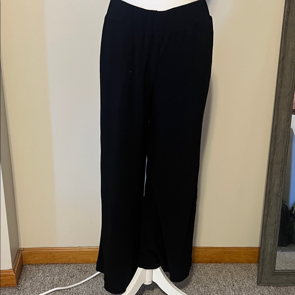 Alfani Classic Black Wide-Leg Pants